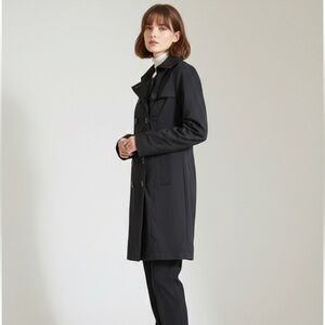 Rudsak Black Double Breasted Trench Coat Jacket Size XS